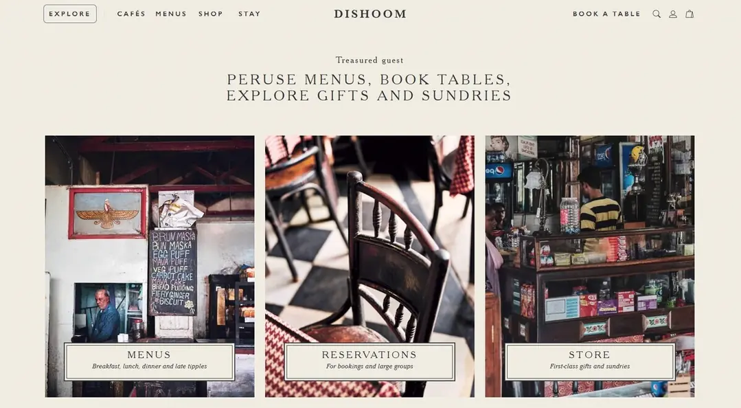 Dishoom – Website Kể Chuyện Thương Hiệu Đầy Cảm Xúc