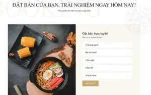 Hệ thống đặt bàn, đặt món trực tuyến