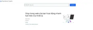 Sử Dụng Google PageSpeed Insights