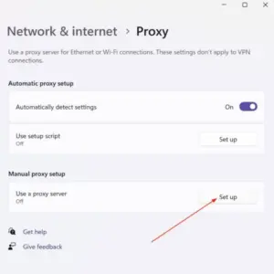 Thay đổi Proxy trên hệ thống